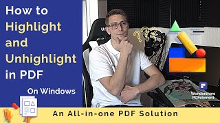 How to Highlight and Unhighlight in PDF  Wondershare PDFelement 8 [upl. by Eelek657]