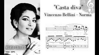 quotCasta divaquot Norma V Bellini  Maria Callas with score1080p HD [upl. by Avehs818]