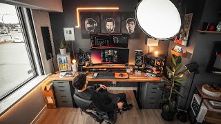 DREAM Home Office Desk Setup Tour  Work From Home Space [upl. by Atihana944]