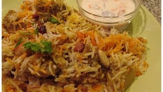 Chicken Biryani in a cashew nut and coconut masalaSouth Indian Chicken Biryani [upl. by Enidaj]