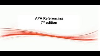 APA 7th ed End text referencing [upl. by Eseneg947]