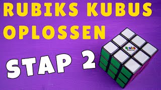 Stap 2  Wit kruis maken het begin van de 1ste laag  Rubiks kubus oplossen voor beginners [upl. by Baxy]