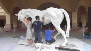 UNVEILING OF A LIVESIZED HORSE SCULPTURE [upl. by Kernan129]