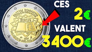 CES 2 EURO VALENT 3400 EUROS 2 EURO COMMEMORATIVE TRAITE DE ROME [upl. by Anitsej991]