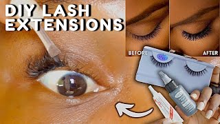 How To Make Strip Lashes Look Like Lash Extensions  Quick and Easy DIY [upl. by Hatty]