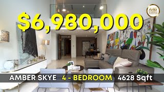 Singapore Condo Property Home Tour  Amber Skye  4 Bedroom 4628 sqft  For Sale [upl. by Annert]