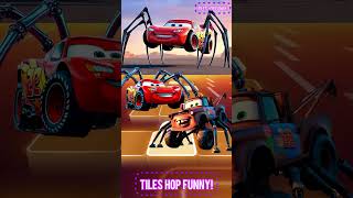 Spider Lightning McQueen vs Cars Spider Monster Mater x Coffin Dance  Tiles Hop coffindance [upl. by Saudra981]