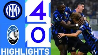 INTER  ATALANTA 40  HIGHLIGHTS  3ª GIORNATA  SERIE A 202425 [upl. by Narahs210]