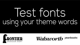 View all 147 Walsworth Yearbooks Fonts using any word you want simultaneously [upl. by Harty]