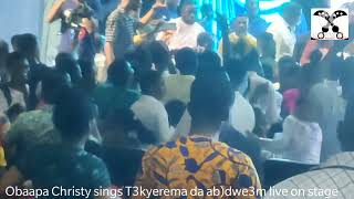 obaapa Christy sings tekyerema da anddwe3m live on stage [upl. by Sakmar]