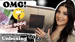 OMG 😱 über 900€ Wert Douglas Luxury Adventskalender 2023  24 Türchen UNBOXING [upl. by Edelsten]