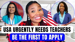 USA Is Giving Free Visa Sponsorship To Overseas Teachers Apply Now [upl. by Herold558]