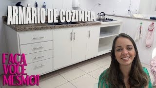 Como fazer Armário de cozinha  Balcão da Pia  Rebeca Salvador DIY [upl. by Willner]