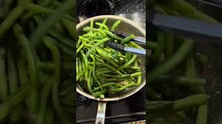 Cooking Green Beans Recipe shorts [upl. by Drawyah]