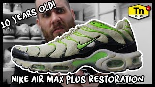 RESTORING 10 YEAR OLD NIKE AIR MAX PLUS [upl. by Wenger685]