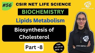 Biosynthesis of Cholesterol  Biochemistry  NET LIFESCIENCE [upl. by Oinegue]