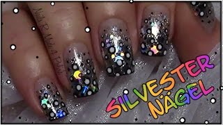 Silvester Nägel  Easy New Years Eve Nail Art  Einfaches Nageldesign [upl. by Kral867]