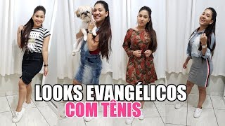 MODA EVANGÉLICA DICAS DE LOOKS COM TÊNIS [upl. by Ytiak]