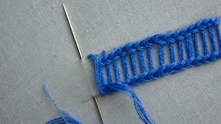 Ladder Stitch for Hand Embroiderybasic hand embroidery tutorial [upl. by Eilerua943]