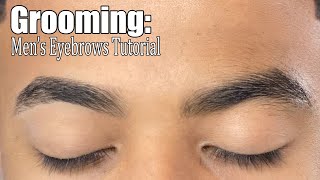 Mens Eyebrow Grooming How to Straight Razor Trim and Shape Eyebrows [upl. by Enileme]