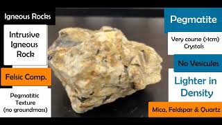 Igneous Rocks Pegmatite [upl. by Marcelia]