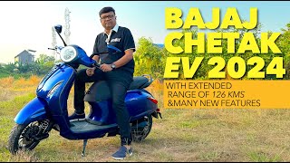 Bajaj Chetak EV 2024 മോഡൽ കൂടുതൽ ഫീച്ചേഴ്സും 126 കിമി എന്ന കൂടിയ റേഞ്ചുമായി തിരിച്ചെത്തിയിരിക്കുന്നു [upl. by Anayet]