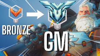 BRONZE TO GM REINHARDT OVERWATCH 2  PART 1 [upl. by Sternick]