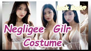 【Ai Art】Negligee Gilr Costume 2【Look book】 [upl. by Bruis]