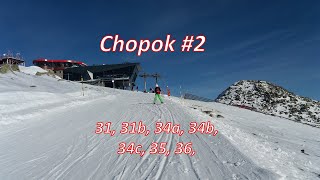 Narty Jasna Chopok cz 2 trasy na południu  niebieskie i czerwone 31 31b 34a 34b 34c 35 36 Tatry [upl. by Fujio581]