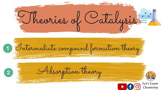 Theories of Catalysis Theory of Intermediate compound formation  Adsorption theory [upl. by Yesrod]