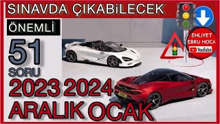 ANİMASYONLU SORU EKLEDİK 2023 ARALIK 2024 OCAK EHLİYET SINAV SORULARI 2023 ARALIK EHLİYET SINAVI [upl. by Alessandra931]