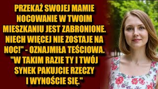 Przekaż swojej mamie nocowanie w twoim mieszkaniu jest zabronione Niech więcej nie zostaje na noc [upl. by Burr353]