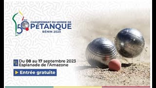 Mondial de pétanque Bénin 2023  finale Bénin contre France doublette hommes [upl. by Kcirdor]