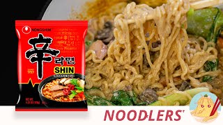 Nongshim Shin Ramen Instant Noodles  Creamy Garlic and Mushroom Recipe [upl. by Asabi330]