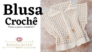 Blusa de Crochê Fácil e Rápida de fazer♡ Crochet Blouse Easy [upl. by Rochell]