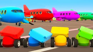 Helper Cars cartoons full episodes amp racing cars Car cartoon for kids Vehicles amp Airplane for kids [upl. by Thorfinn]