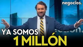 Así se ha celebrado en Negocios TV el primer millón de suscriptores 1 millón de gracias a todos [upl. by Sivahc318]