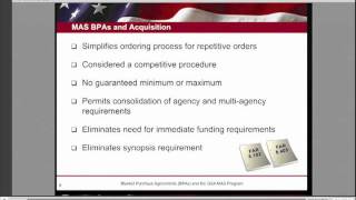 GSA Training Blanket Purchase Agreements BPAs  1 of 6 [upl. by Sidoney]