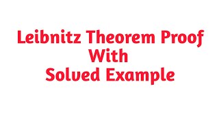 Leibnitz Theorem Proof with a solved example  Calculus Proofs nth order derivative of functions [upl. by Taam]