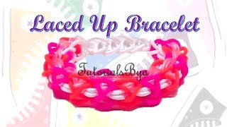 NEW 3 Row Frilly Fishtail Bracelet Rainbow Loom Tutorial [upl. by Inalej967]