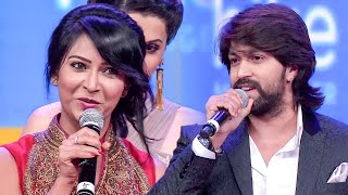 Lovely Couple Yash And Radhika Pandit On Stage [upl. by Ralf747]