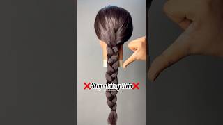 ❌Stop doing this❌ hairstyle hair hairtutorial shorts hairstylehacks viral ytshorts [upl. by Lyckman857]