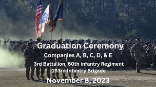 3rd Battalion 60th Infantry Regiment193rd Infantry Brigade l Graduation Ceremony l 10 November 2023 [upl. by Ojyma256]