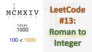 Roman to Integer Leetcode Python  Program to convert roman numerals to numbers in python [upl. by Nilyad]