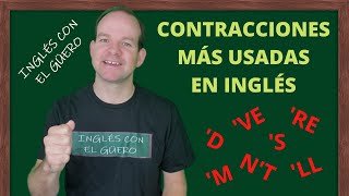 CONTRACCIONES EN INGLÉS las contracciones más usadas [upl. by Ramad]