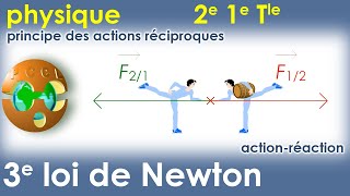 3e LOI de NEWTON Actions réciproques ActionRéaction  PhysiqueChimie  SECONDE  1e  Tle [upl. by Ragse]