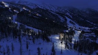 Night Skiing at Whitefish Mountain Resort [upl. by Neeleuqcaj]