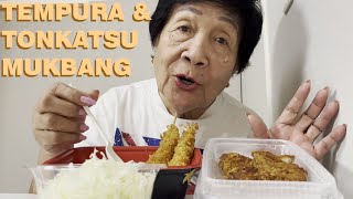 TEMPURA amp TONKATSU MUKBANG IN JAPAN [upl. by Neenej]