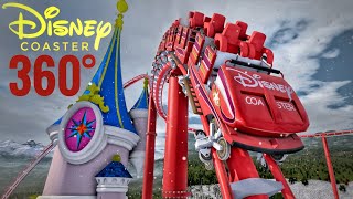 ❄ 360 VR Christmas DISNEY WORLD CASTLE Roller Coaster 🔥 FAST virtual reality immersive 4K Xmas ride [upl. by Koby]