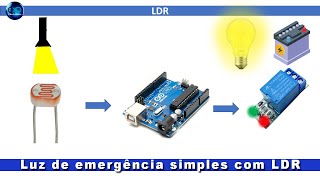 Luz de emergência simples com LDR e Arduino [upl. by Nared]